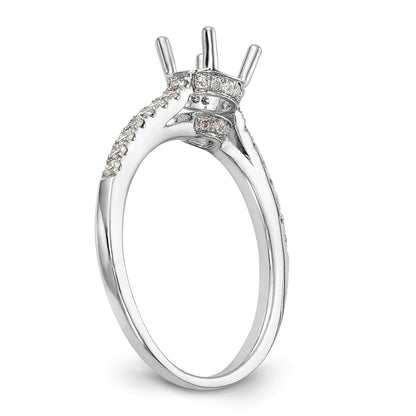 14K White Gold Simulated Diamond Engagement Ring