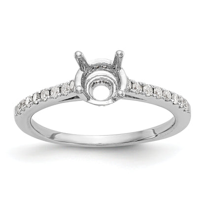 14K White Gold Simulated Diamond Engagement Ring