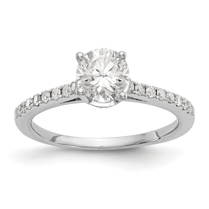 14K White Gold Simulated Diamond Engagement Ring