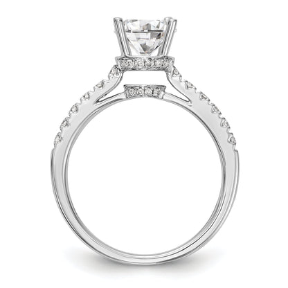 14K White Gold Simulated Diamond Engagement Ring