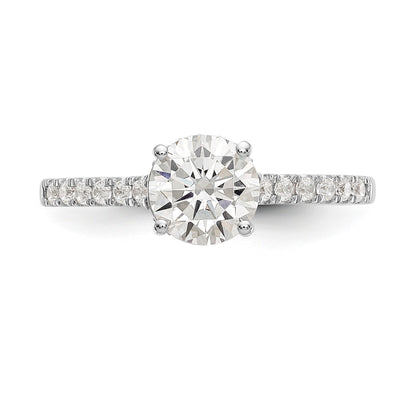 14K White Gold Simulated Diamond Engagement Ring