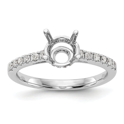 14K White Gold Simulated Diamond Engagement Ring