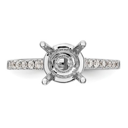 14K White Gold Simulated Diamond Engagement Ring