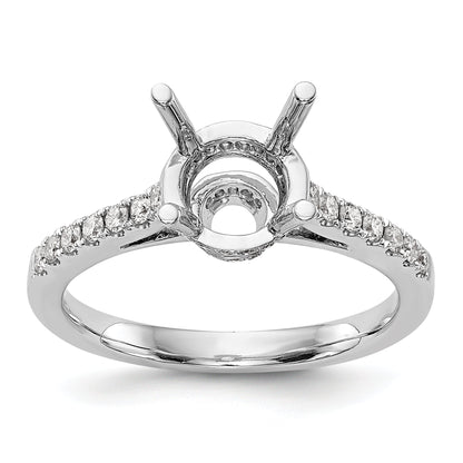 14K White Gold Simulated Diamond Engagement Ring