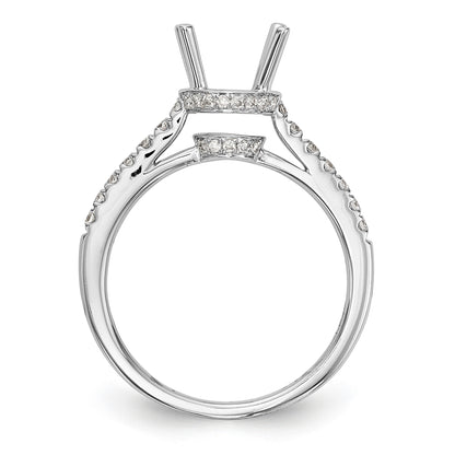 14K White Gold Simulated Diamond Engagement Ring