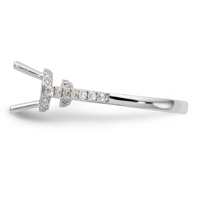 14K White Gold Simulated Diamond Engagement Ring