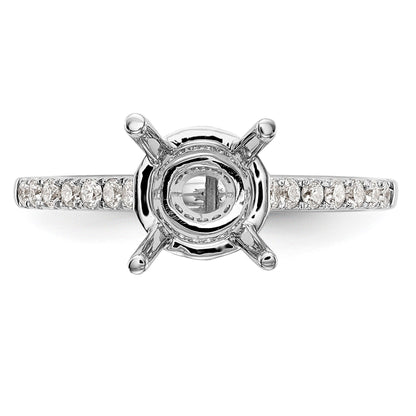 14K White Gold Simulated Diamond Engagement Ring