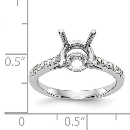 14K White Gold Simulated Diamond Engagement Ring