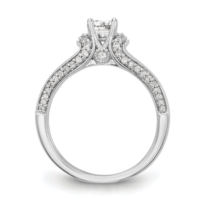 14K White Gold Simulated Diamond Engagement Ring