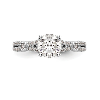 14K White Gold Simulated Diamond Engagement Ring