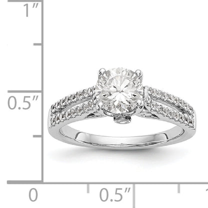 14K White Gold Simulated Diamond Engagement Ring