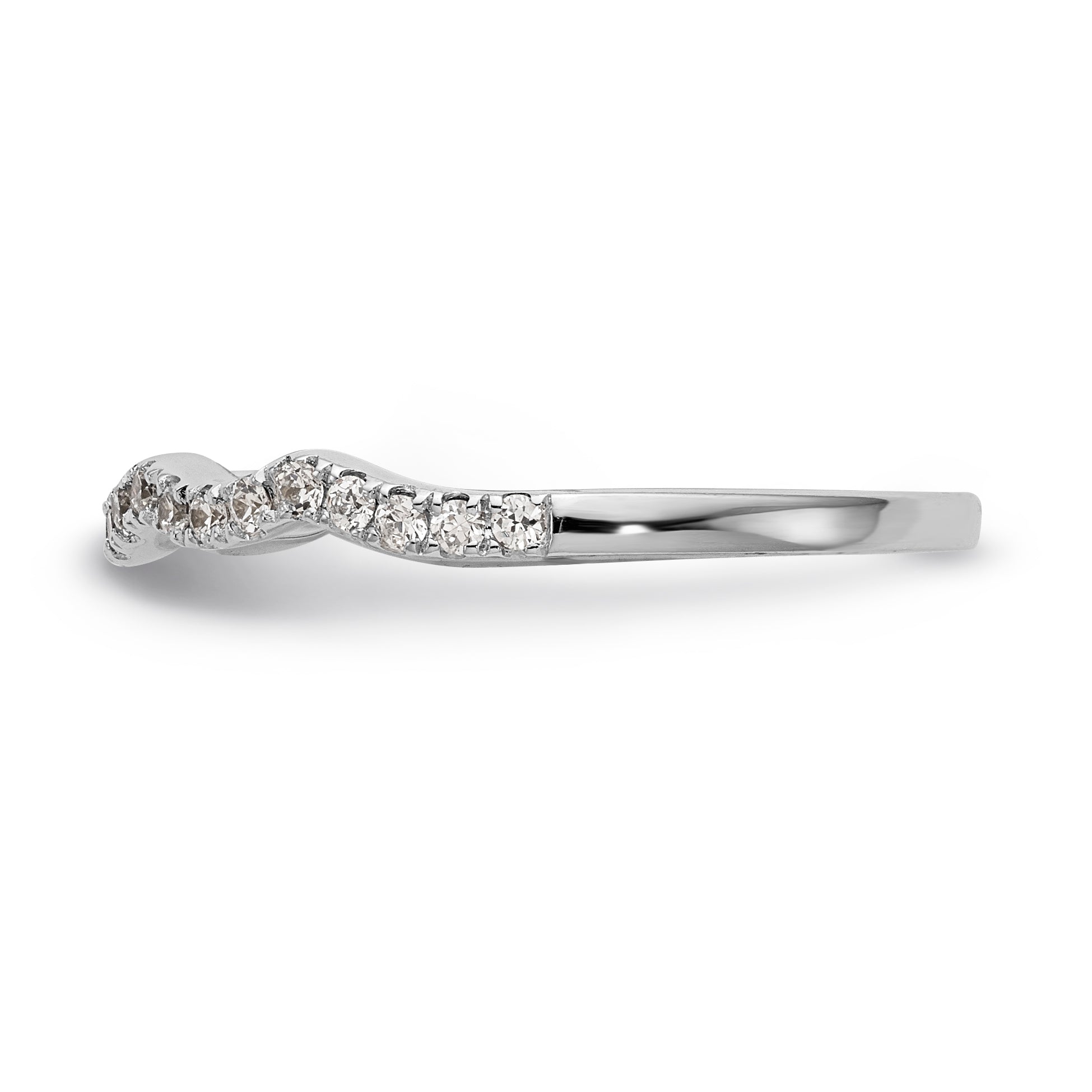 14k White Gold Diamond Wedding Band