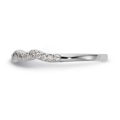 14k White Gold Diamond Wedding Band