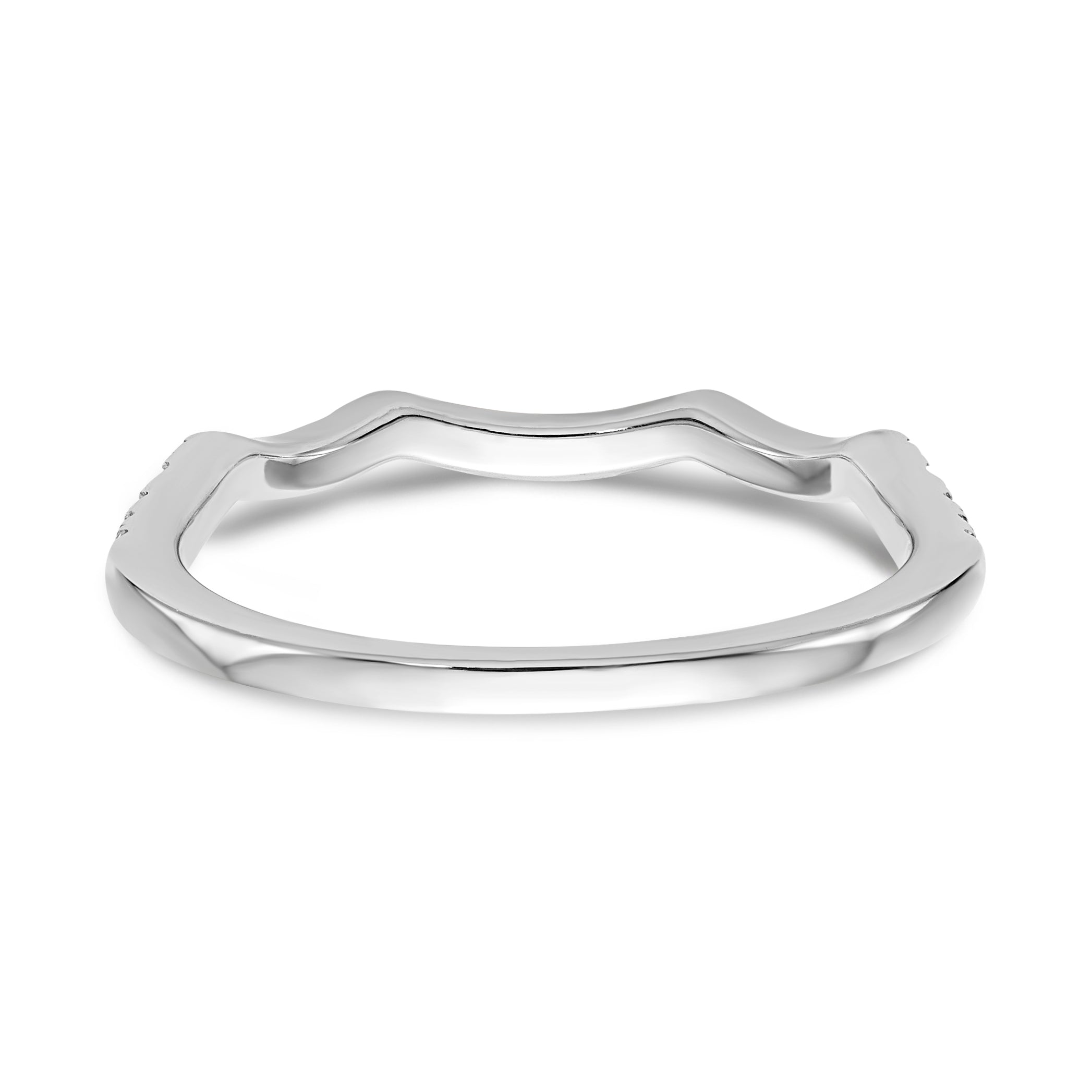 14k White Gold Diamond Wedding Band