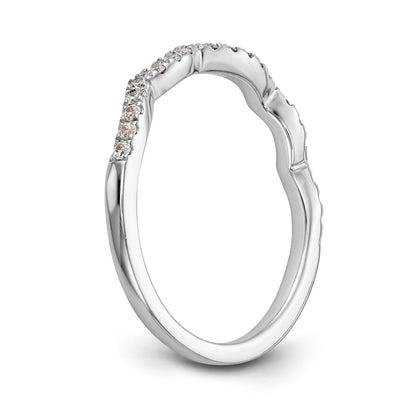 14k White Gold Diamond Wedding Band