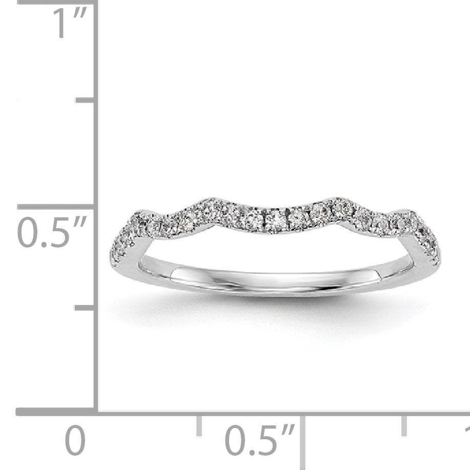 14k White Gold Diamond Wedding Band
