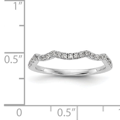 14k White Gold Diamond Wedding Band