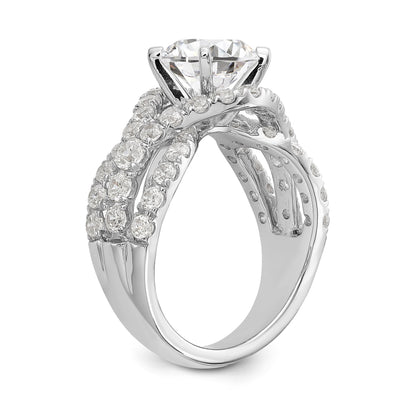 14K White Gold Simulated Diamond Engagement Ring