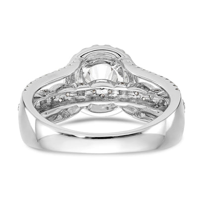 14K White Gold Simulated Diamond Engagement Ring
