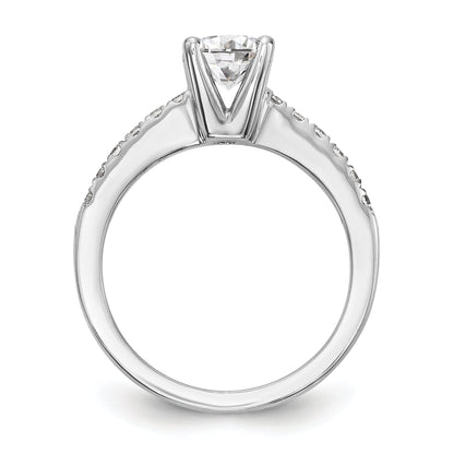 14K White Gold Simulated Diamond Engagement Ring