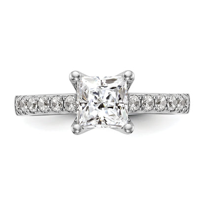 14K White Gold Simulated Diamond Engagement Ring