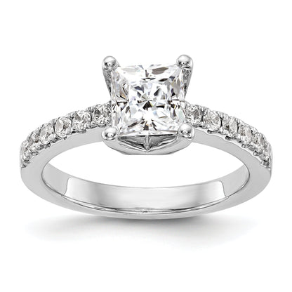 14K White Gold Simulated Diamond Engagement Ring