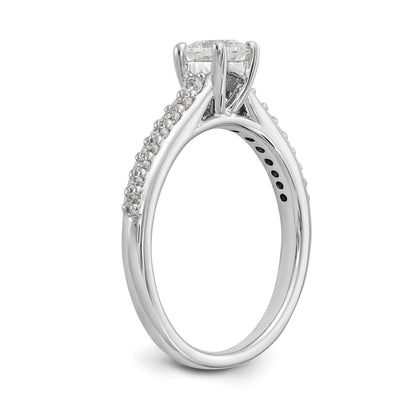 14K White Gold Simulated Diamond Engagement Ring