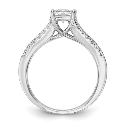 14K White Gold Simulated Diamond Engagement Ring
