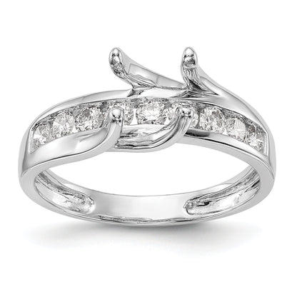 14K White Gold Simulated Diamond Engagement Ring