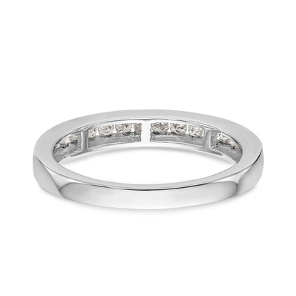 14K White Gold Diamond Wedding Band