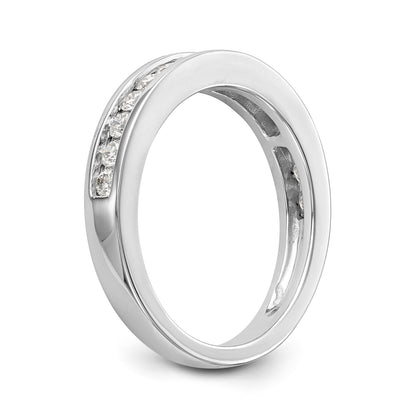 14K White Gold Diamond Wedding Band