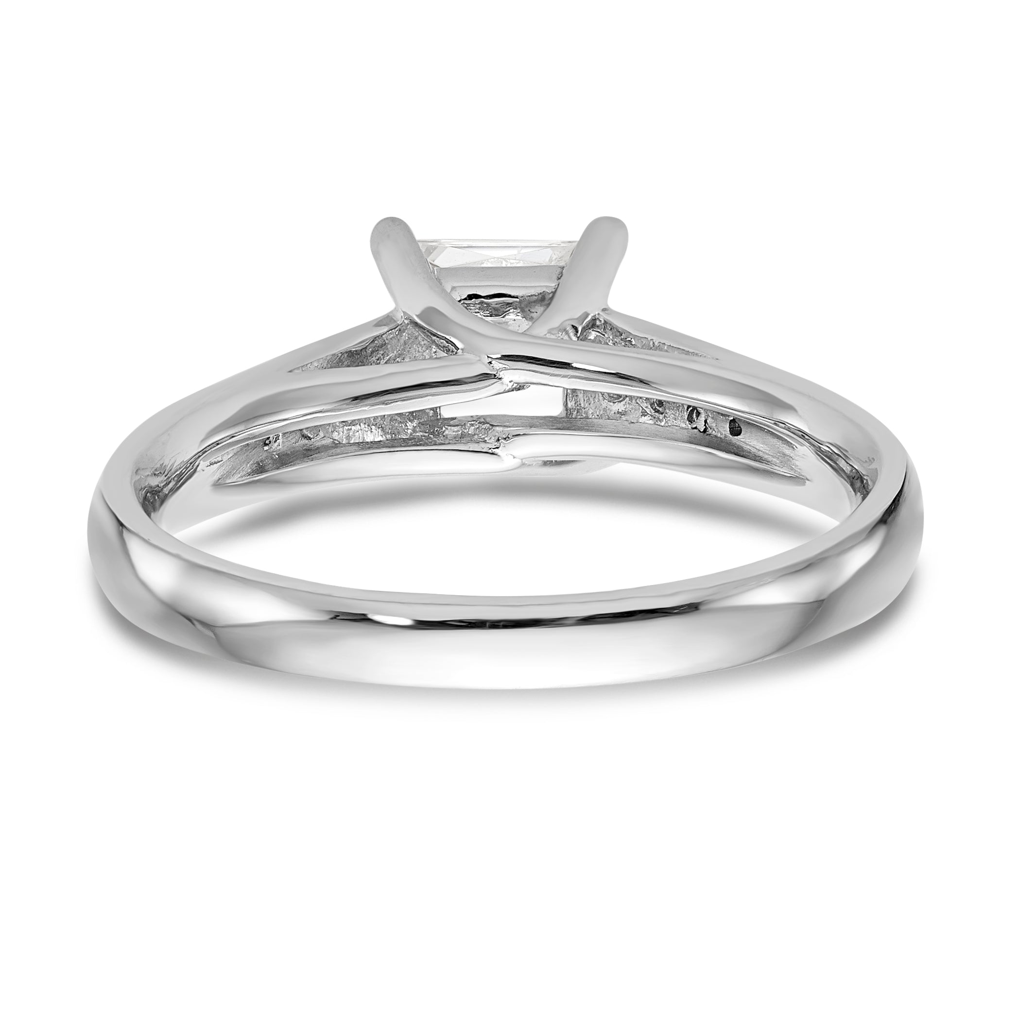 14K White Gold Simulated Diamond Engagement Ring