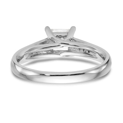 14K White Gold Simulated Diamond Engagement Ring