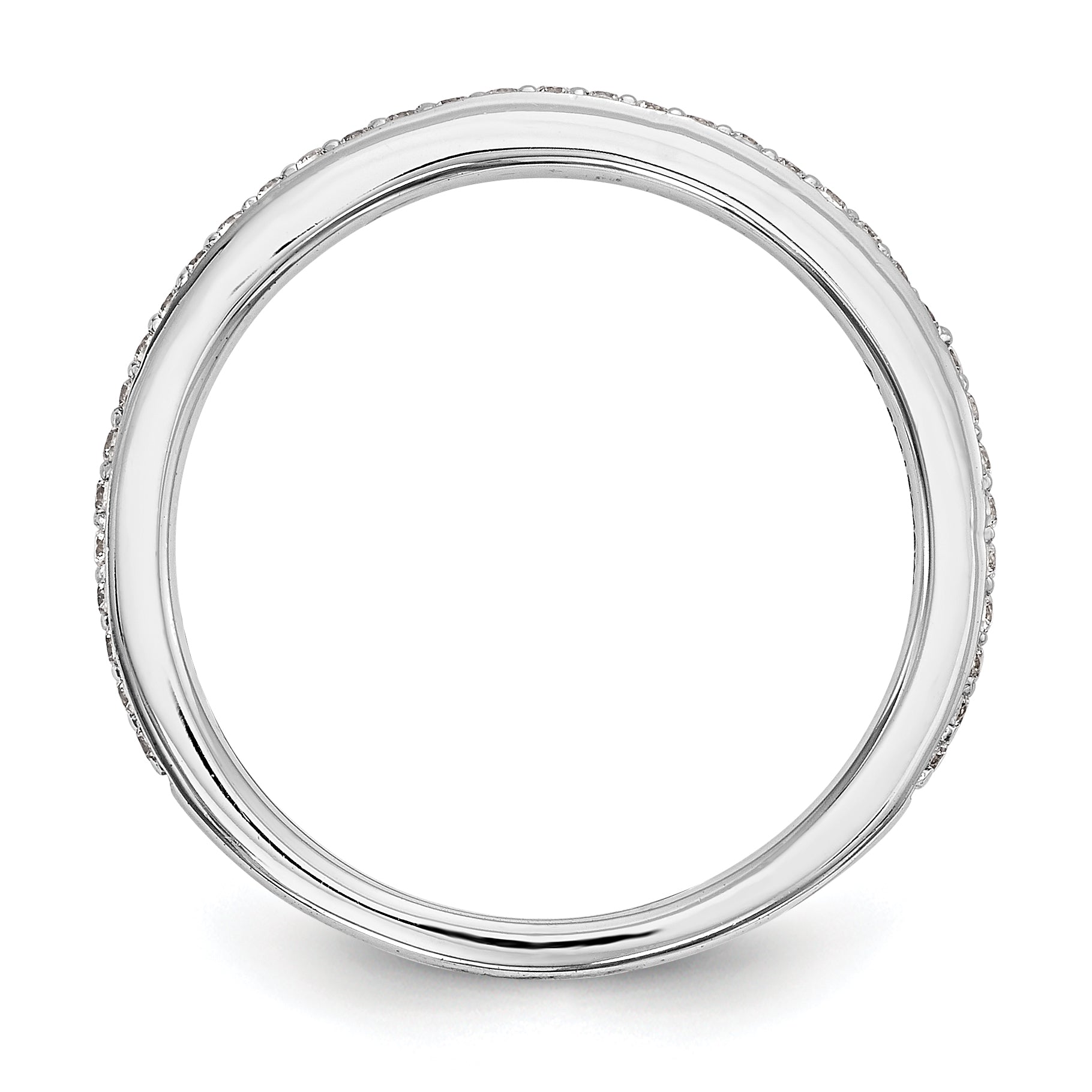 14k White Gold Diamond Wedding Band