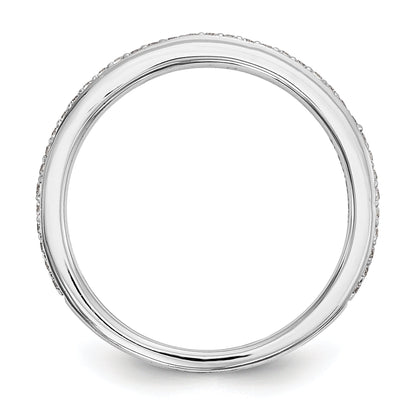 14k White Gold Diamond Wedding Band