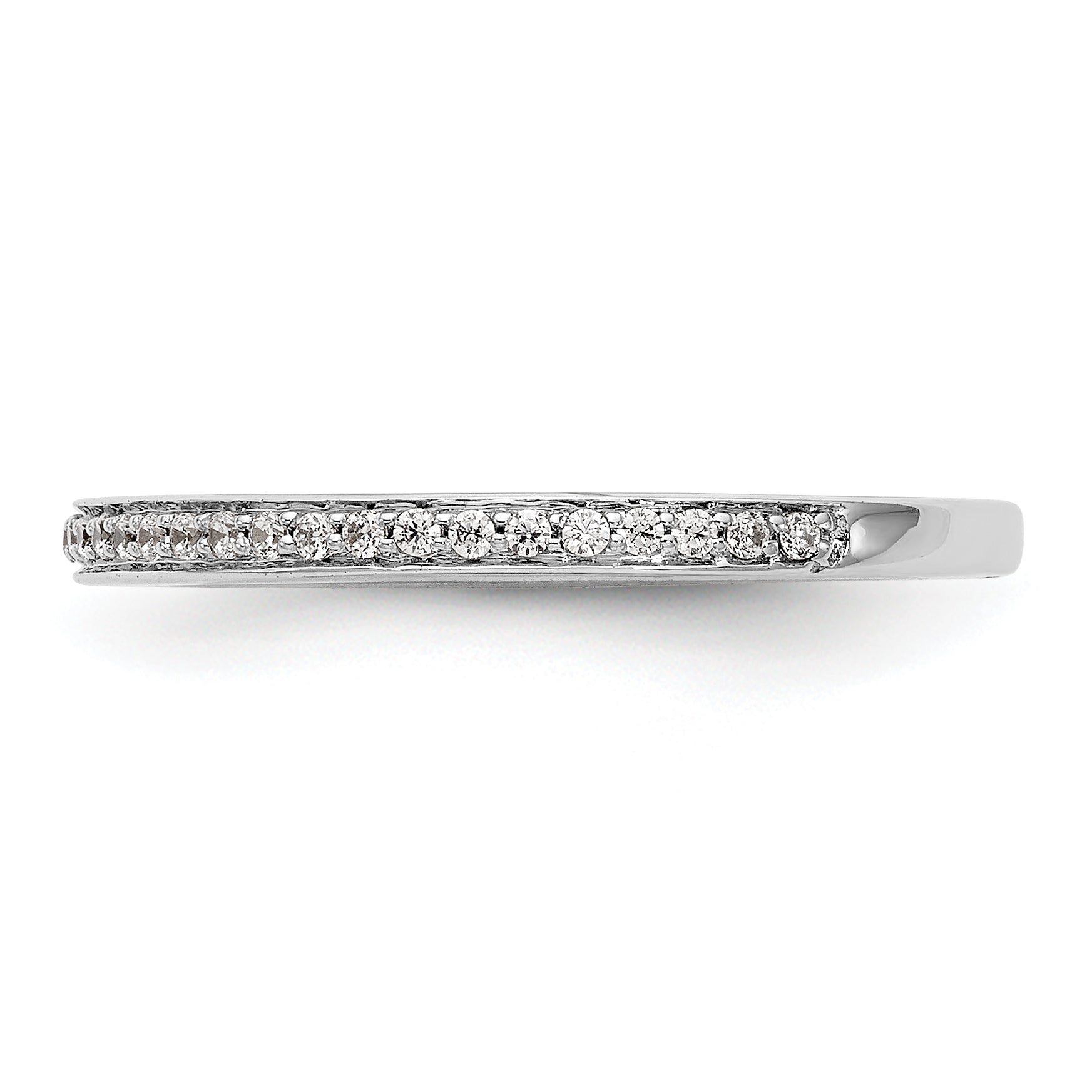 14k White Gold Diamond Wedding Band
