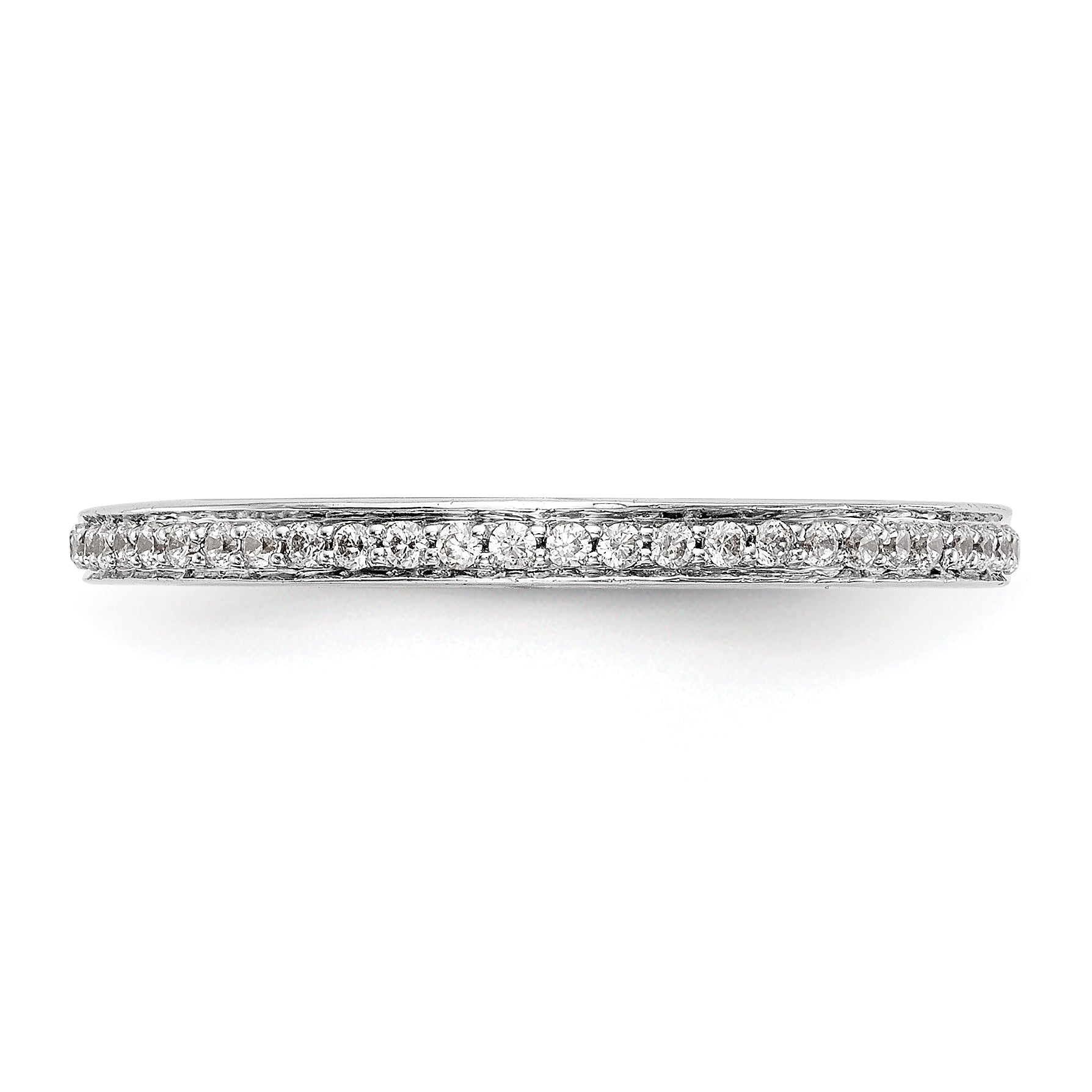 14k White Gold Diamond Wedding Band
