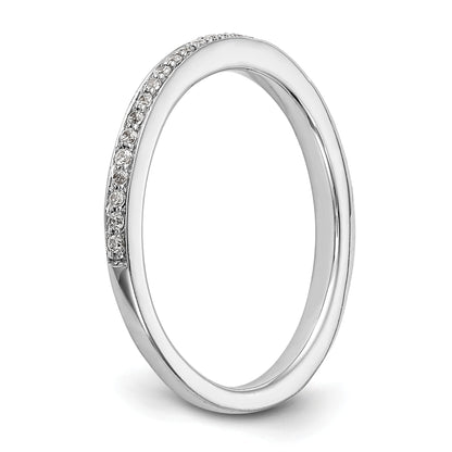 14k White Gold Diamond Wedding Band