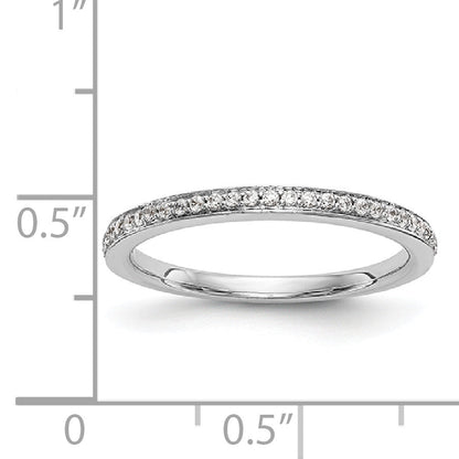 14k White Gold Diamond Wedding Band