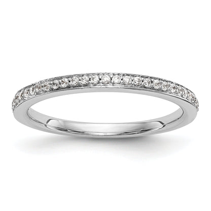 14k White Gold Diamond Wedding Band