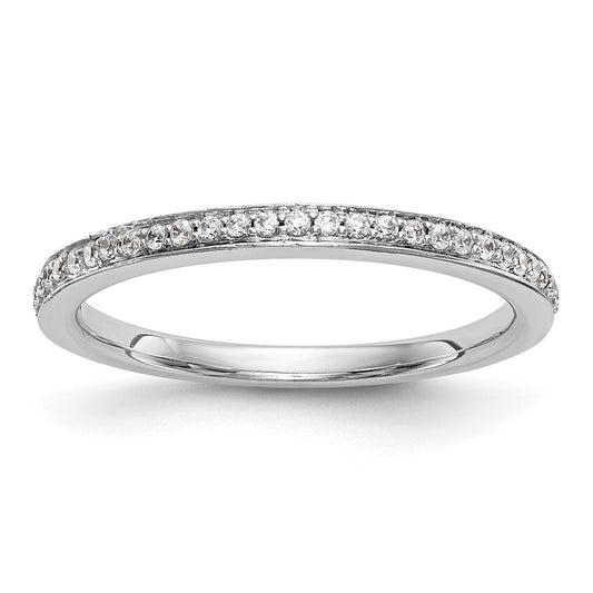 14k White Gold Diamond Wedding Band