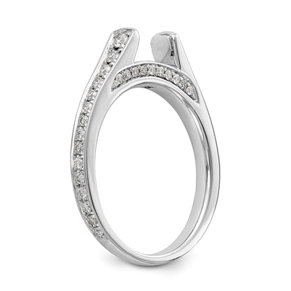 14K White Gold Simulated Diamond Engagement Ring