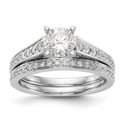 14K White Gold Simulated Diamond Engagement Ring