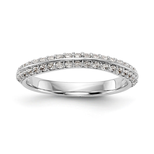 14k White Gold Diamond Wedding Band