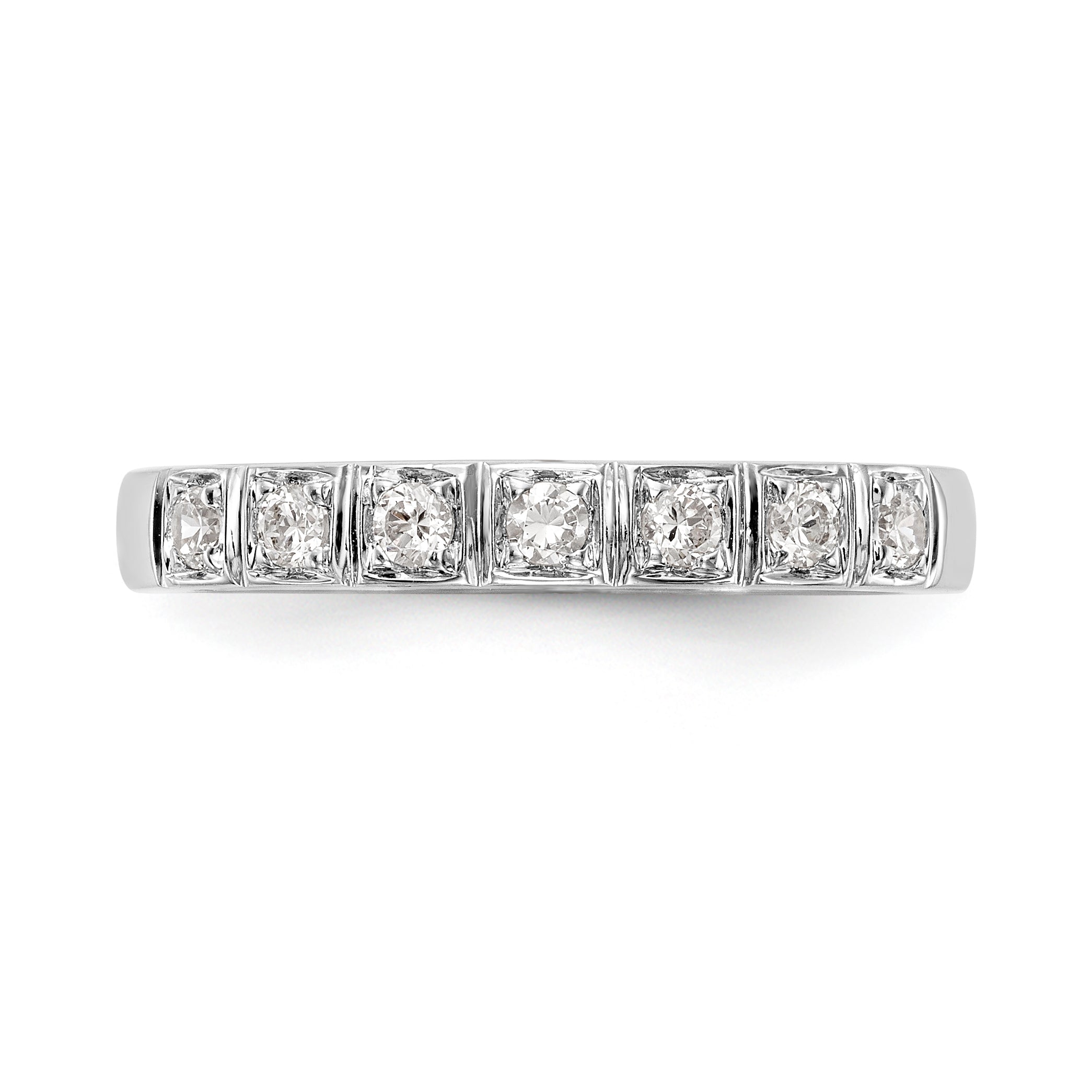 14k White Gold Diamond Wedding Band