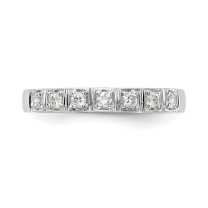 14k White Gold Diamond Wedding Band