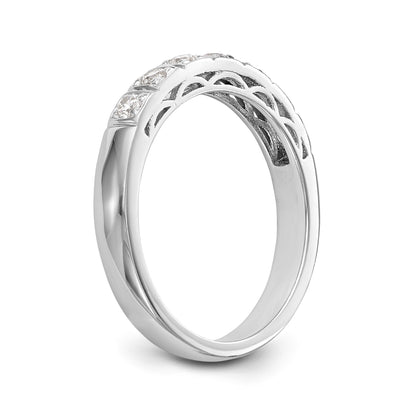 14k White Gold Diamond Wedding Band