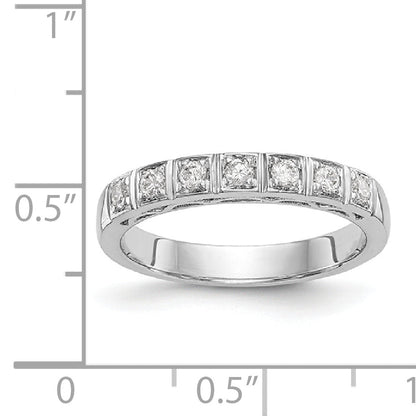 14k White Gold Diamond Wedding Band