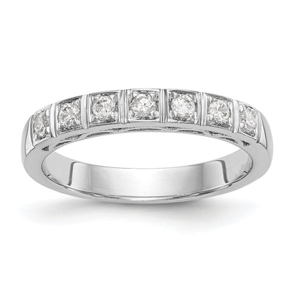 14k White Gold Diamond Wedding Band
