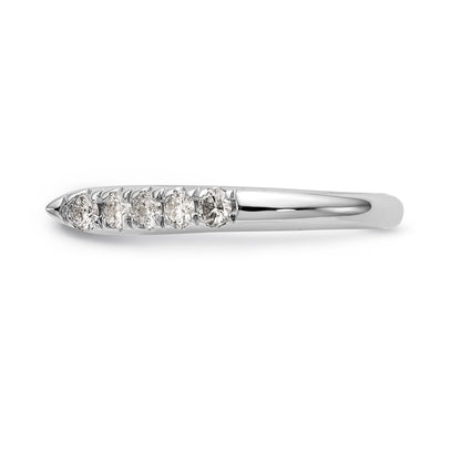 14K White Gold Diamond Peg Set CZ Engagement Ring